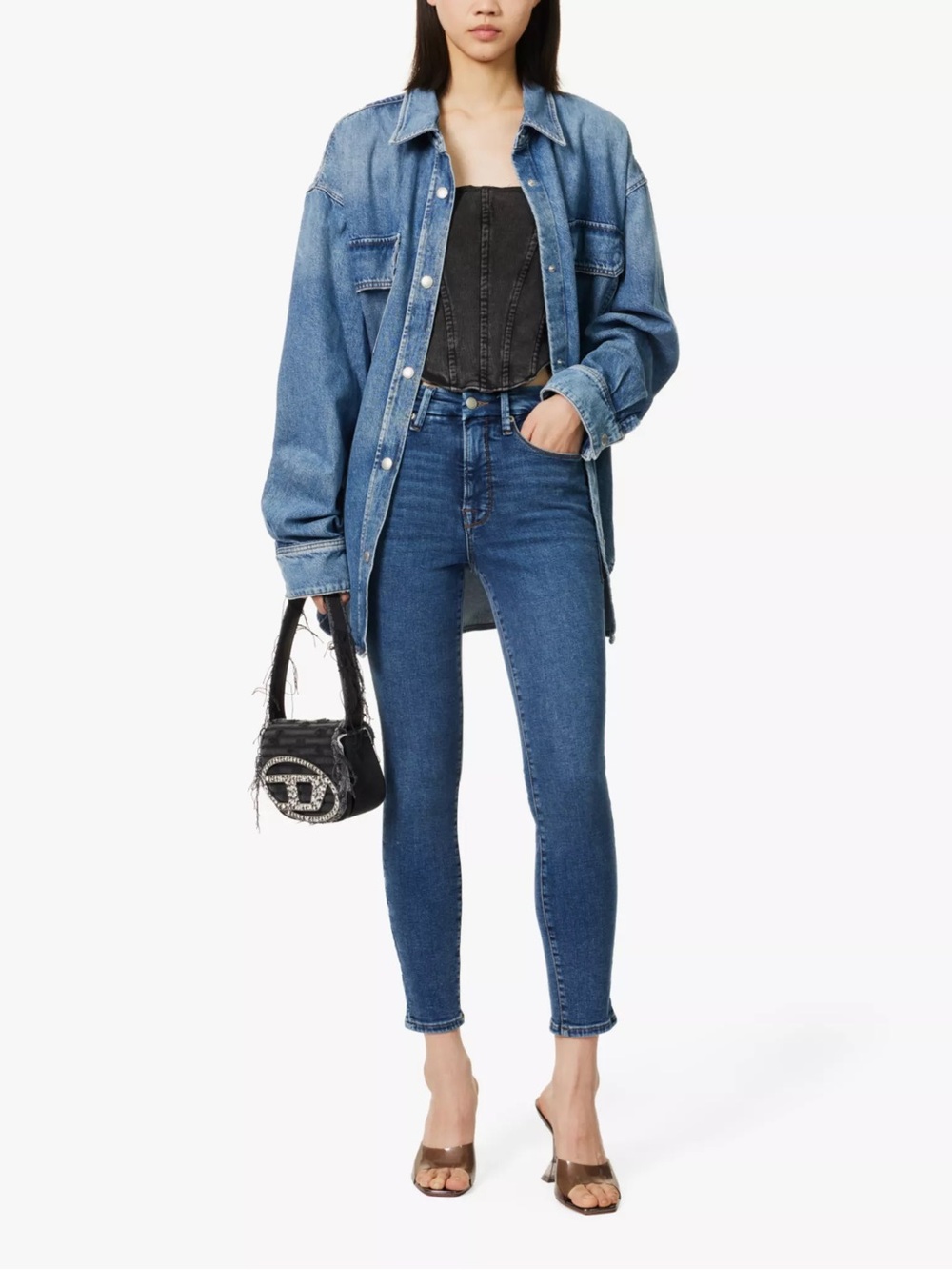 Good American Good Legs Cropped Skinny Jeans